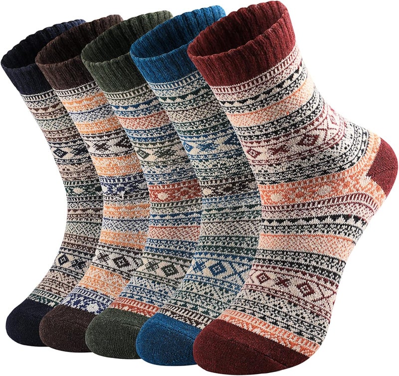 Pleneal Wool Socks for Women - Womens Winter Warm Wool Sock Men Cozy Knit Boots Socks for Women - Image 1